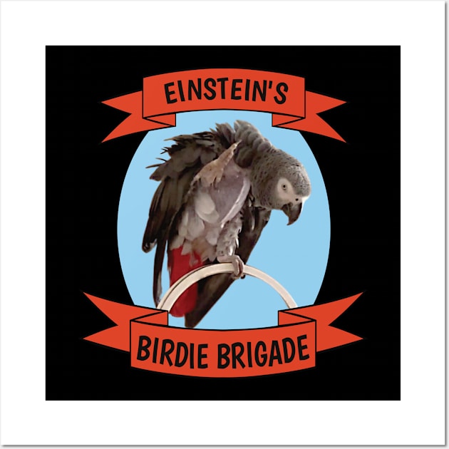 Birdie Brigade African Grey Parrot - Bare Chest Wall Art by Einstein Parrot